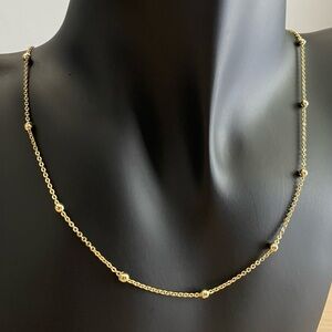 Beaded Station GBall 18" Curb Link Chain / Cadena de eslabones estación